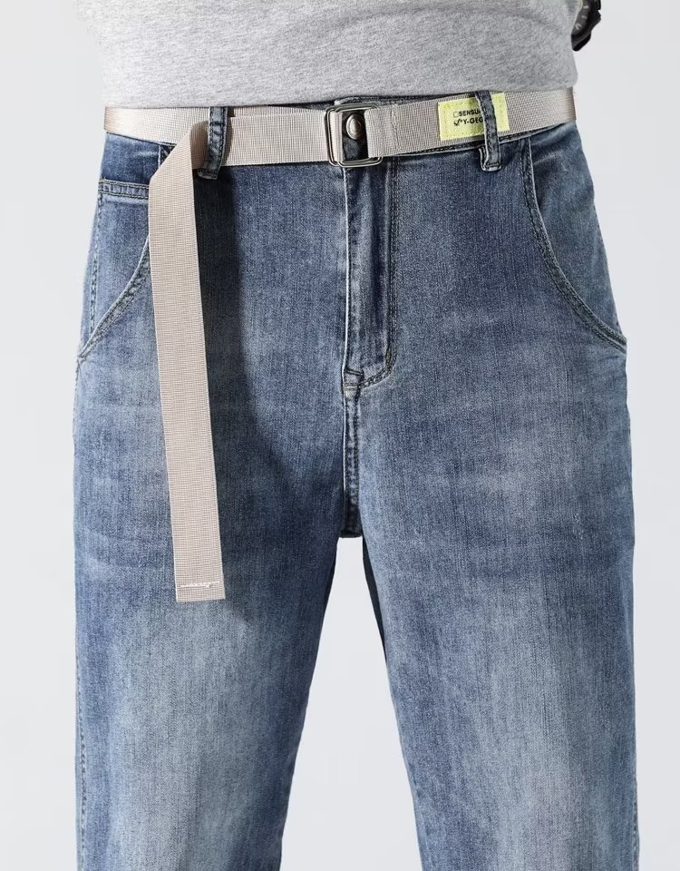 Men's Slim Straight Stretch Denim Shorts