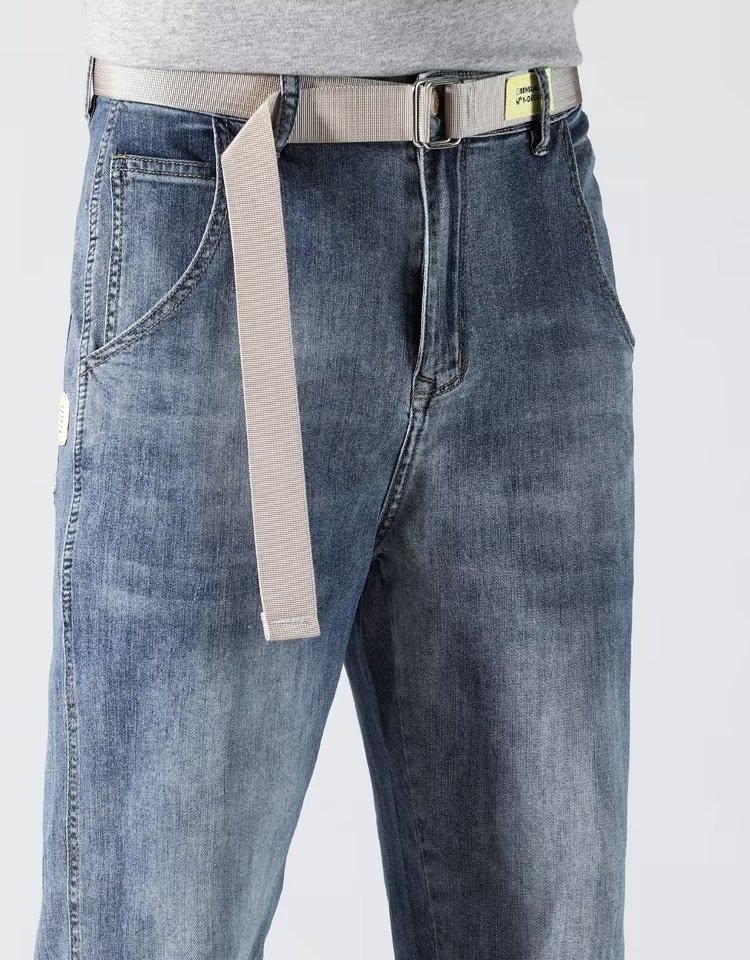Men's Slim Straight Stretch Denim Shorts
