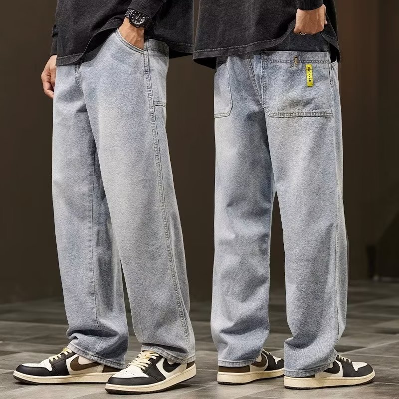Autumn New Men's Trendy American Street Style Loose Straight-Leg Casual Broadleg Pants