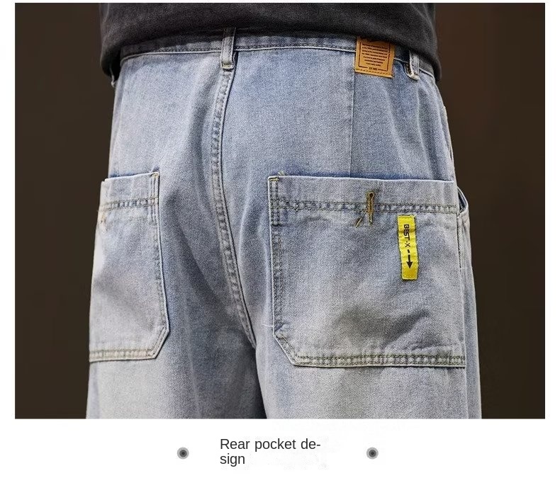 Autumn New Men's Trendy American Street Style Loose Straight-Leg Casual Broadleg Pants