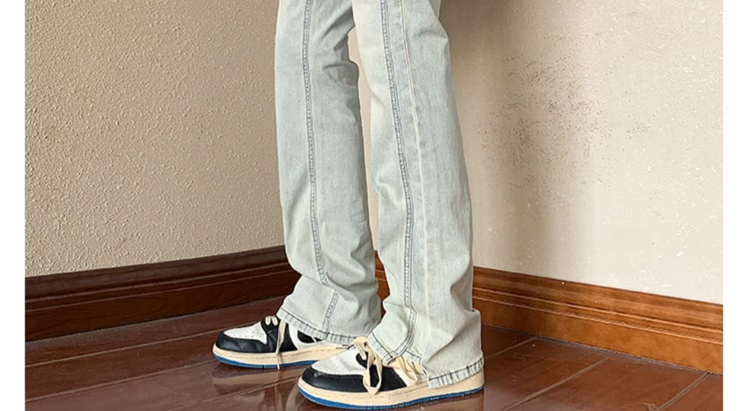 2024 Autumn/Spring New American Style Men's Jeans Washed Vintage Slim Long Pants High Street Loose Straight Trousers Trendy Casual Pants Men's Autumn/Winter Trendy Brand Cool Cuff Pants New Denim Harem Long Pants Men's Oversized Trendy
