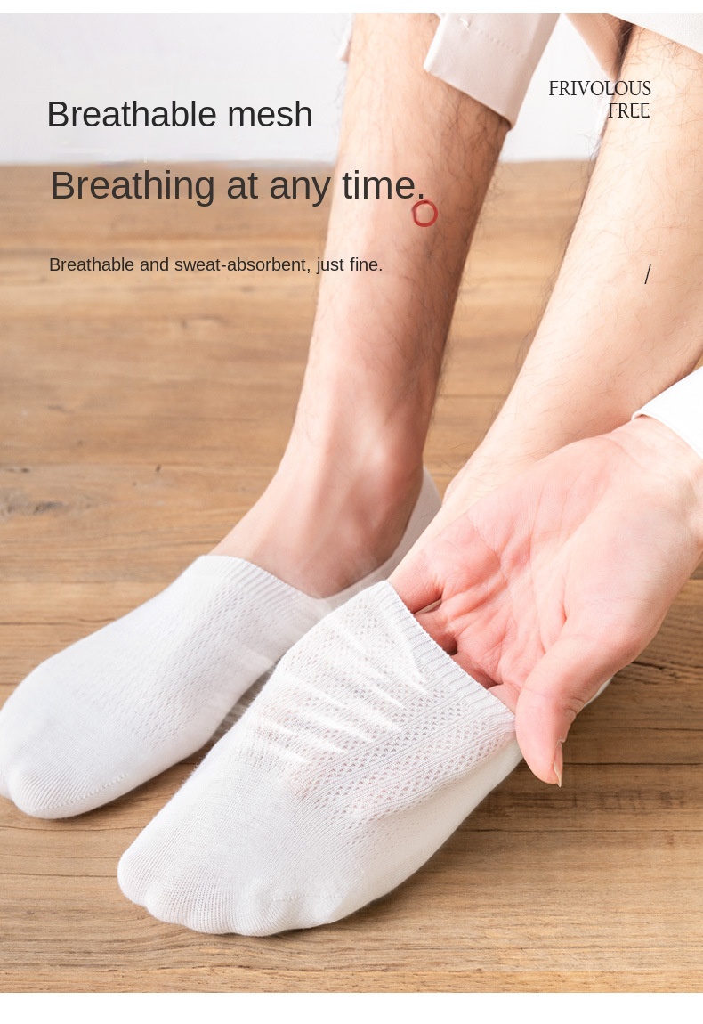Cotton Breathable Men's Low Cut Socks