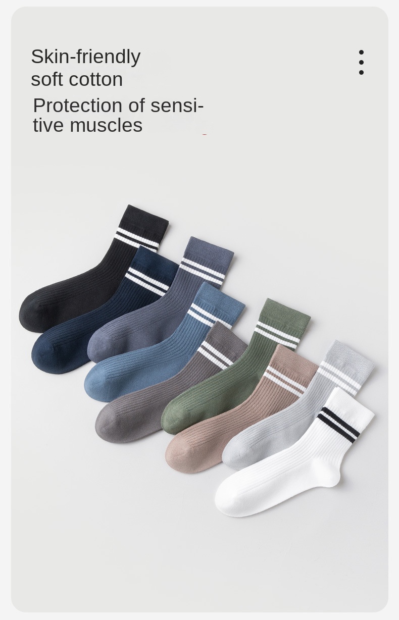 Men's Breathable Cotton Mid-Calf Socks