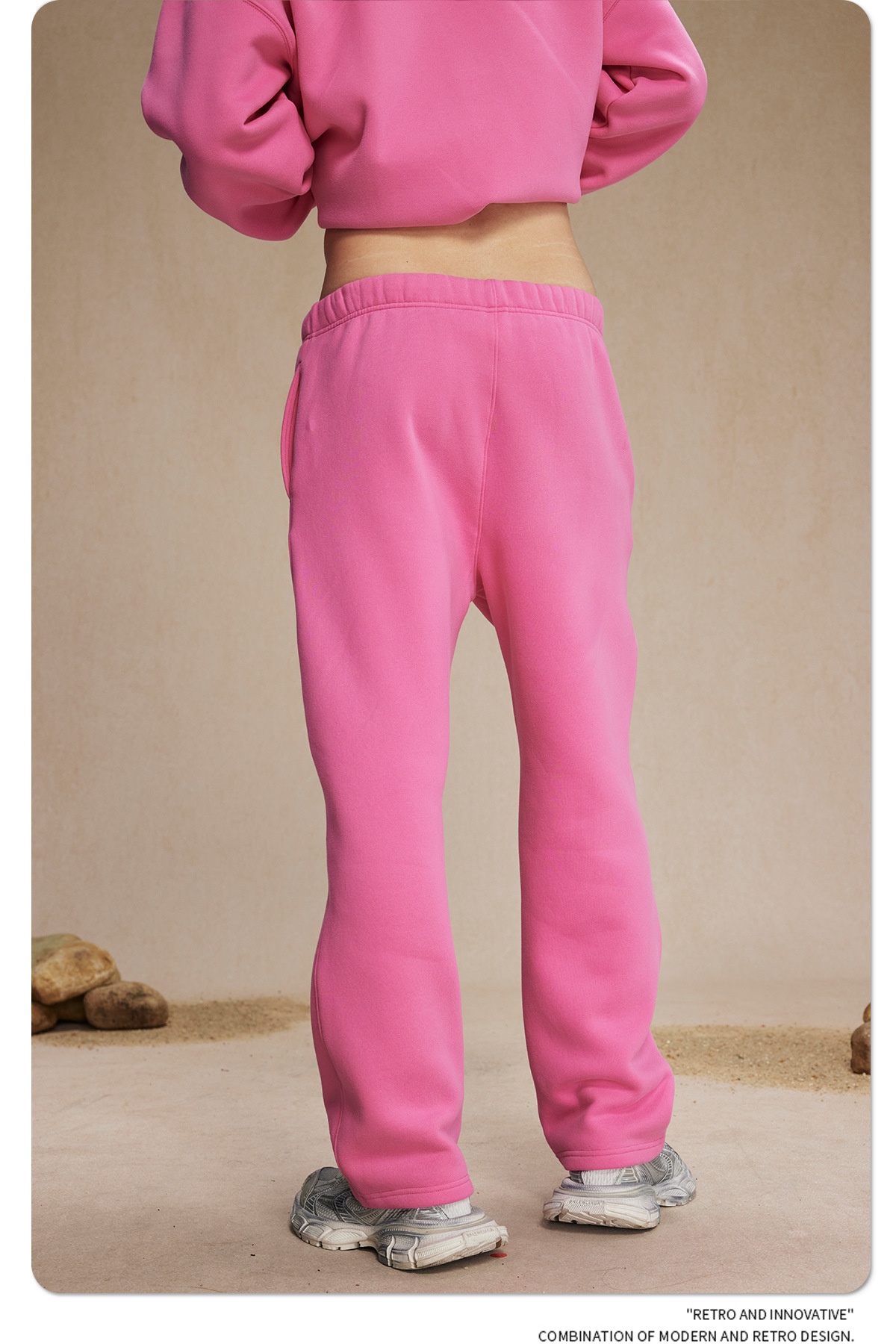 2024 Autumn/Winter New Arrival 350g Thick Straight-Leg Fleece Men's Pants