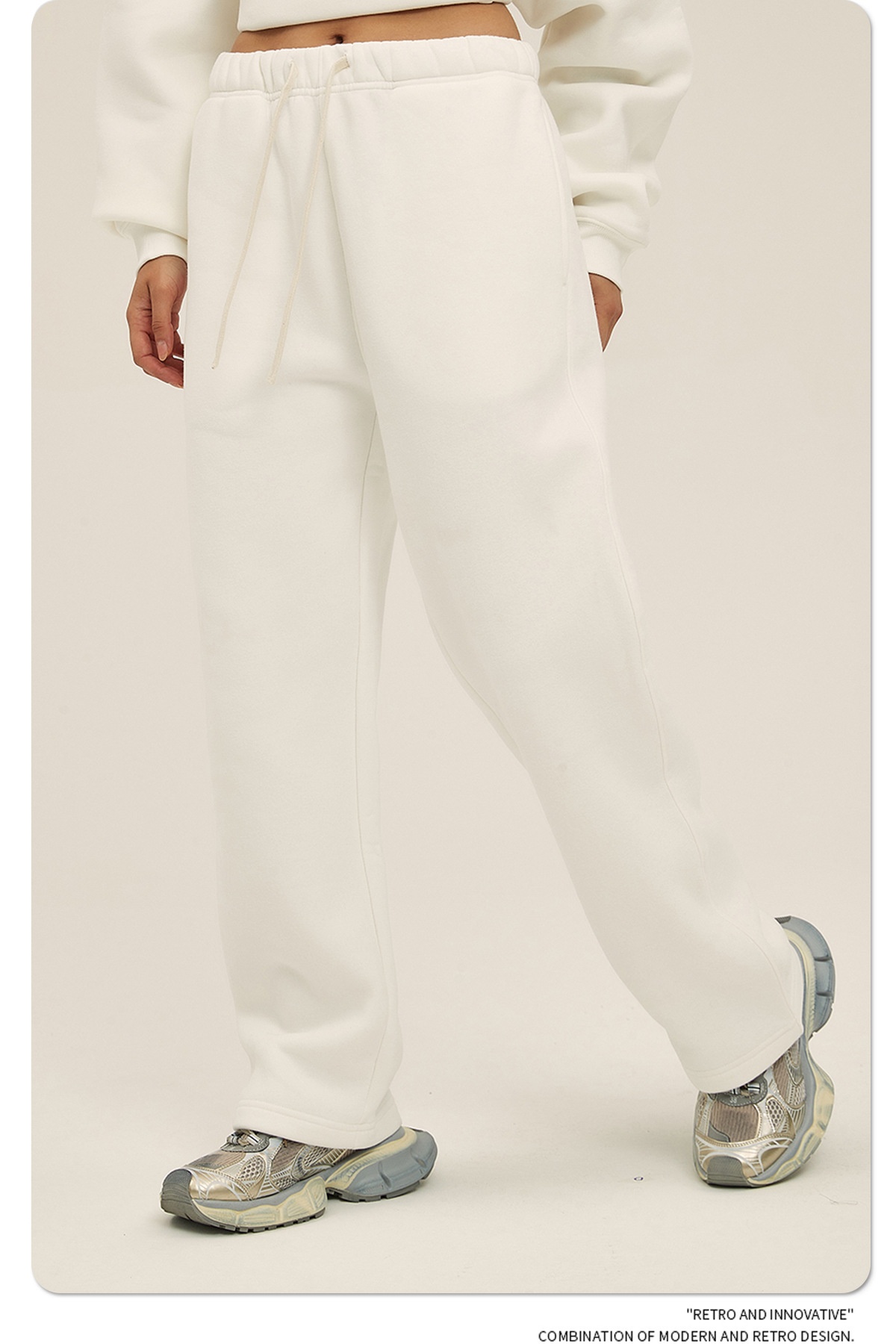 2024 Autumn/Winter New Arrival 350g Thick Straight-Leg Fleece Men's Pants