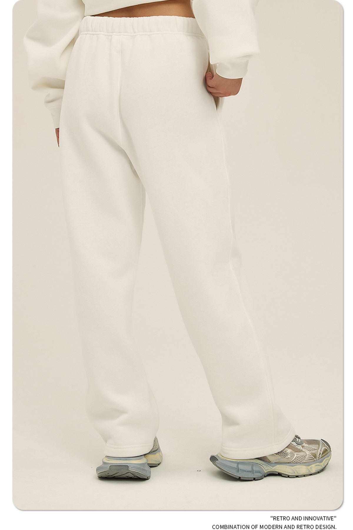 2024 Autumn/Winter New Arrival 350g Thick Straight-Leg Fleece Men's Pants