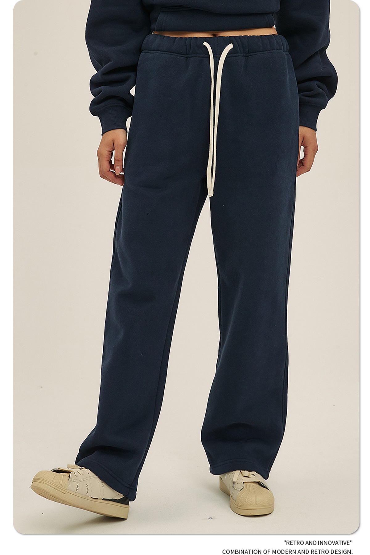 2024 Autumn/Winter New Arrival 350g Thick Straight-Leg Fleece Men's Pants