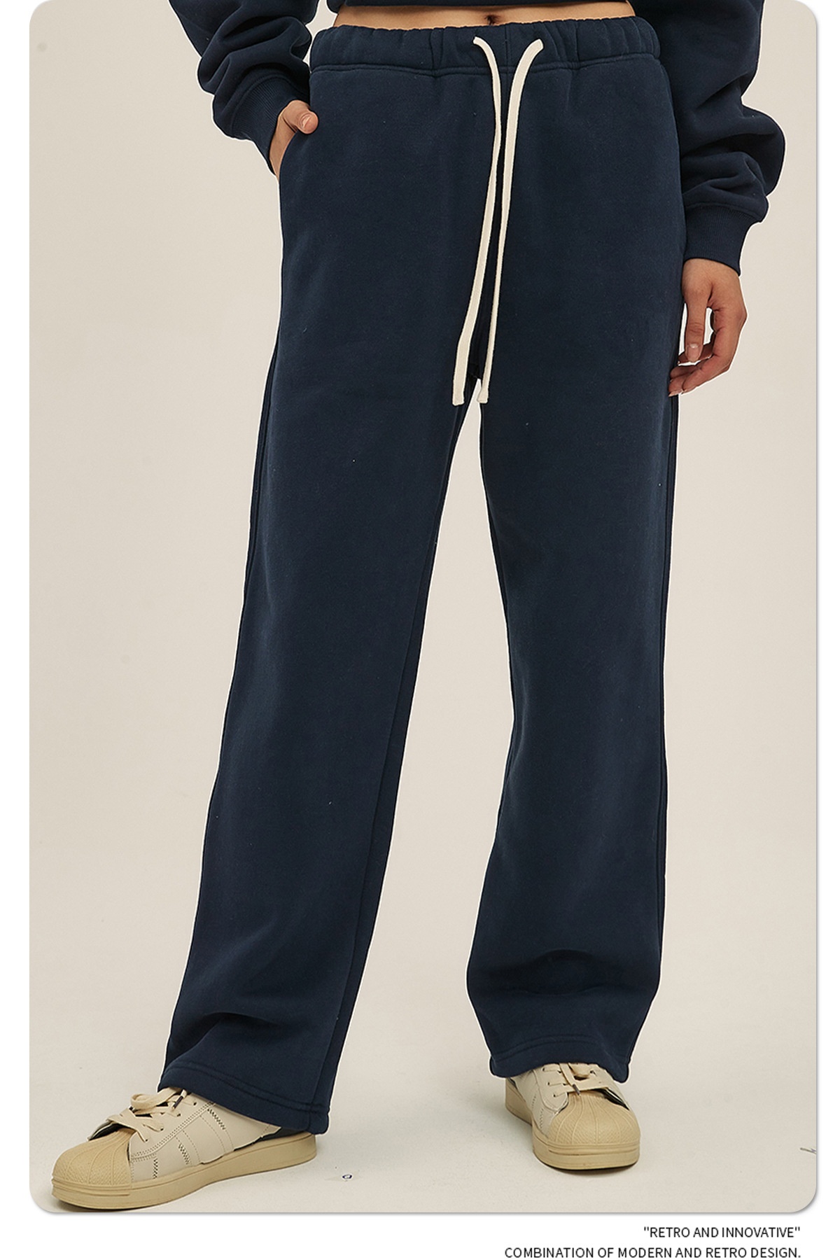 2024 Autumn/Winter New Arrival 350g Thick Straight-Leg Fleece Men's Pants