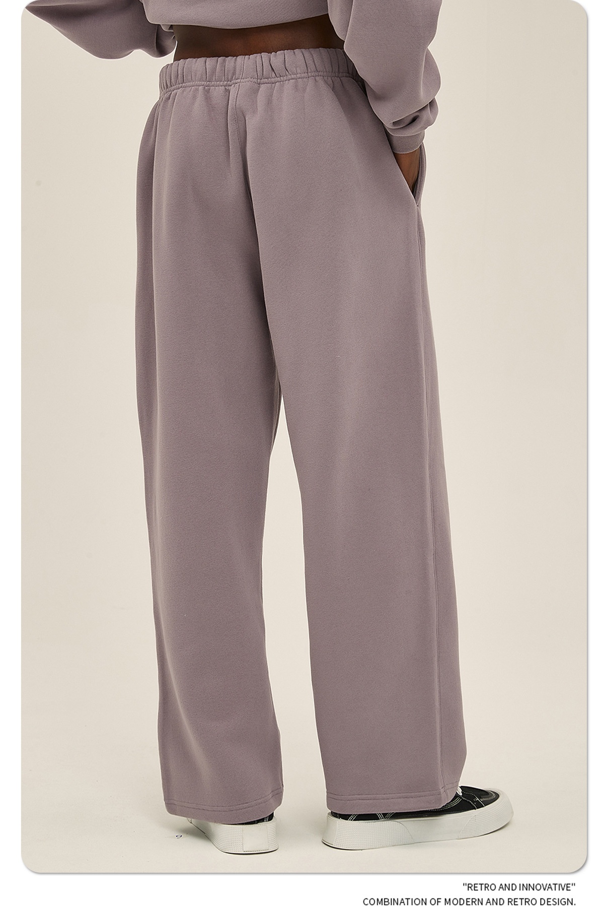 2024 Autumn/Winter New Arrival 350g Thick Straight-Leg Fleece Men's Pants
