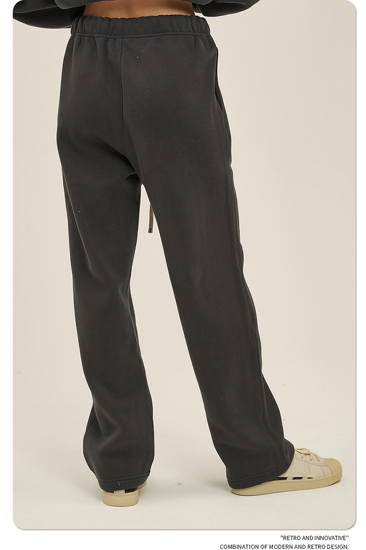 2024 Autumn/Winter New Arrival 350g Thick Straight-Leg Fleece Men's Pants