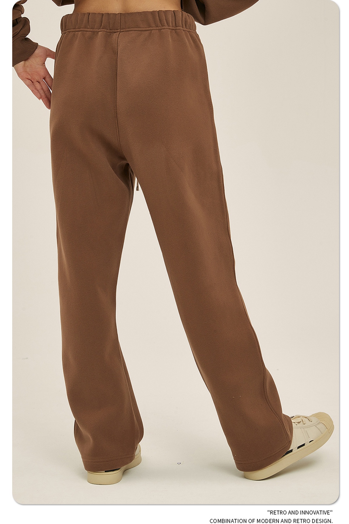 2024 Autumn/Winter New Arrival 350g Thick Straight-Leg Fleece Men's Pants