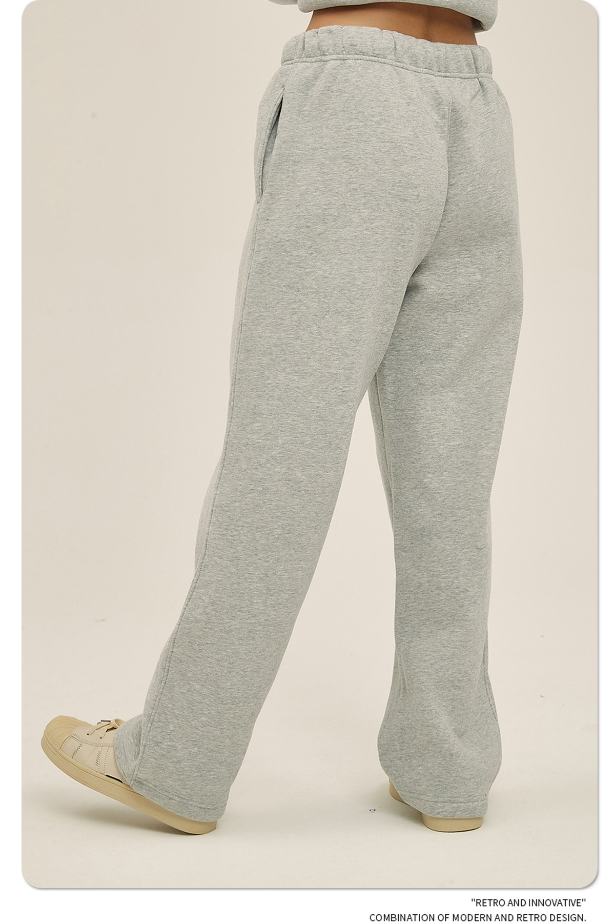 2024 Autumn/Winter New Arrival 350g Thick Straight-Leg Fleece Men's Pants