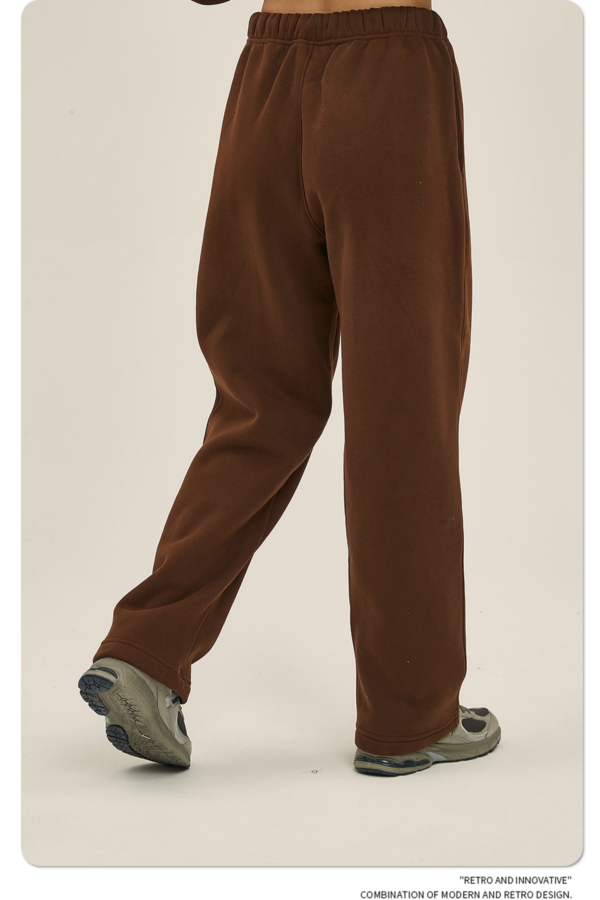 2024 Autumn/Winter New Arrival 350g Thick Straight-Leg Fleece Men's Pants
