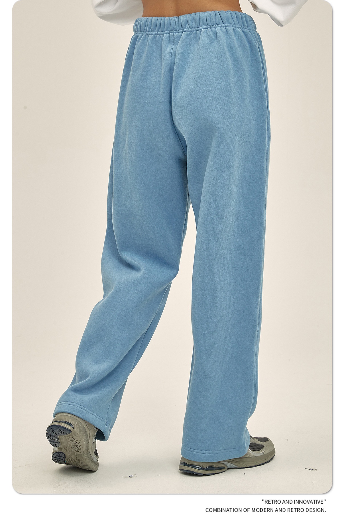 2024 Autumn/Winter New Arrival 350g Thick Straight-Leg Fleece Men's Pants