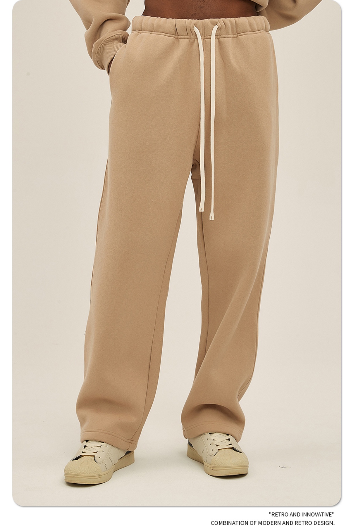 2024 Autumn/Winter New Arrival 350g Thick Straight-Leg Fleece Men's Pants