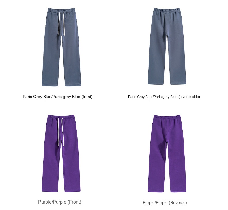 2024 Autumn/Winter New Arrival 350g Thick Straight-Leg Fleece Men's Pants