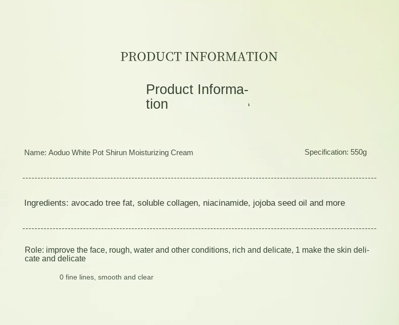 Odo Moisturizing Cream