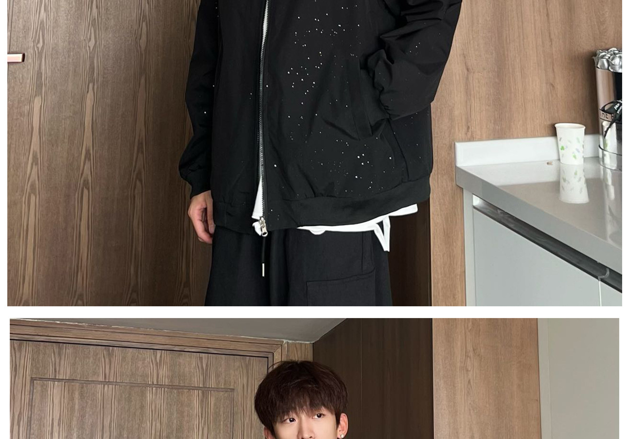 Reversible Starry Baseball Jacket