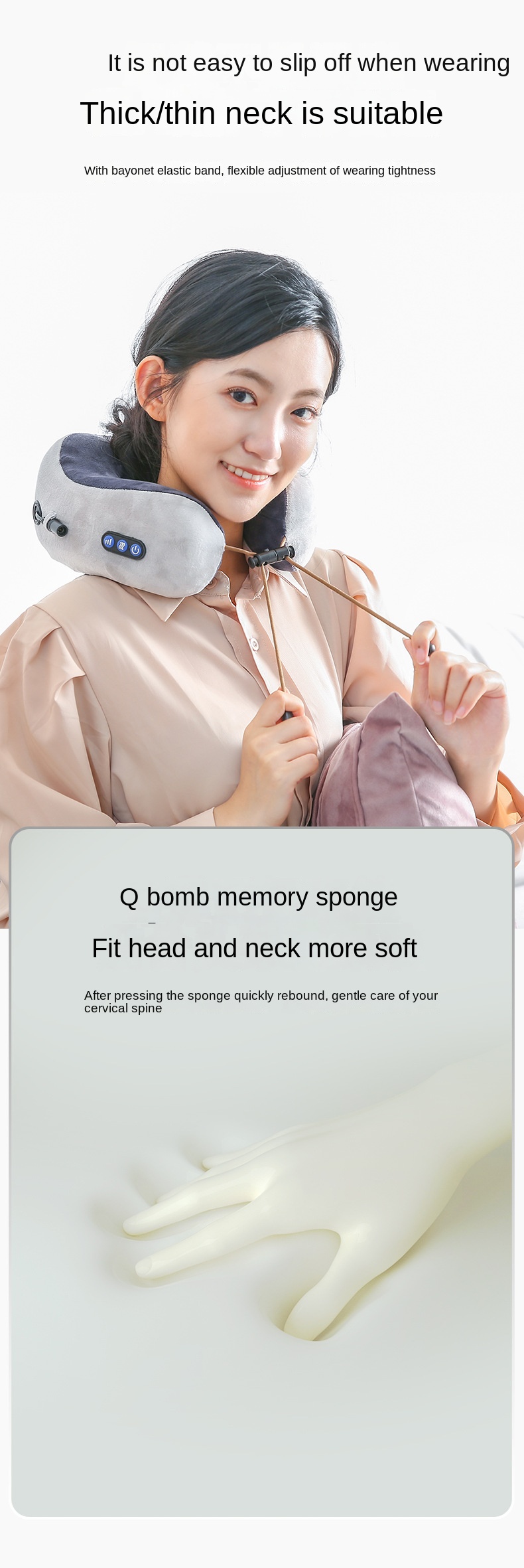 Multi-Functional Memory Foam Travel Neck Massager