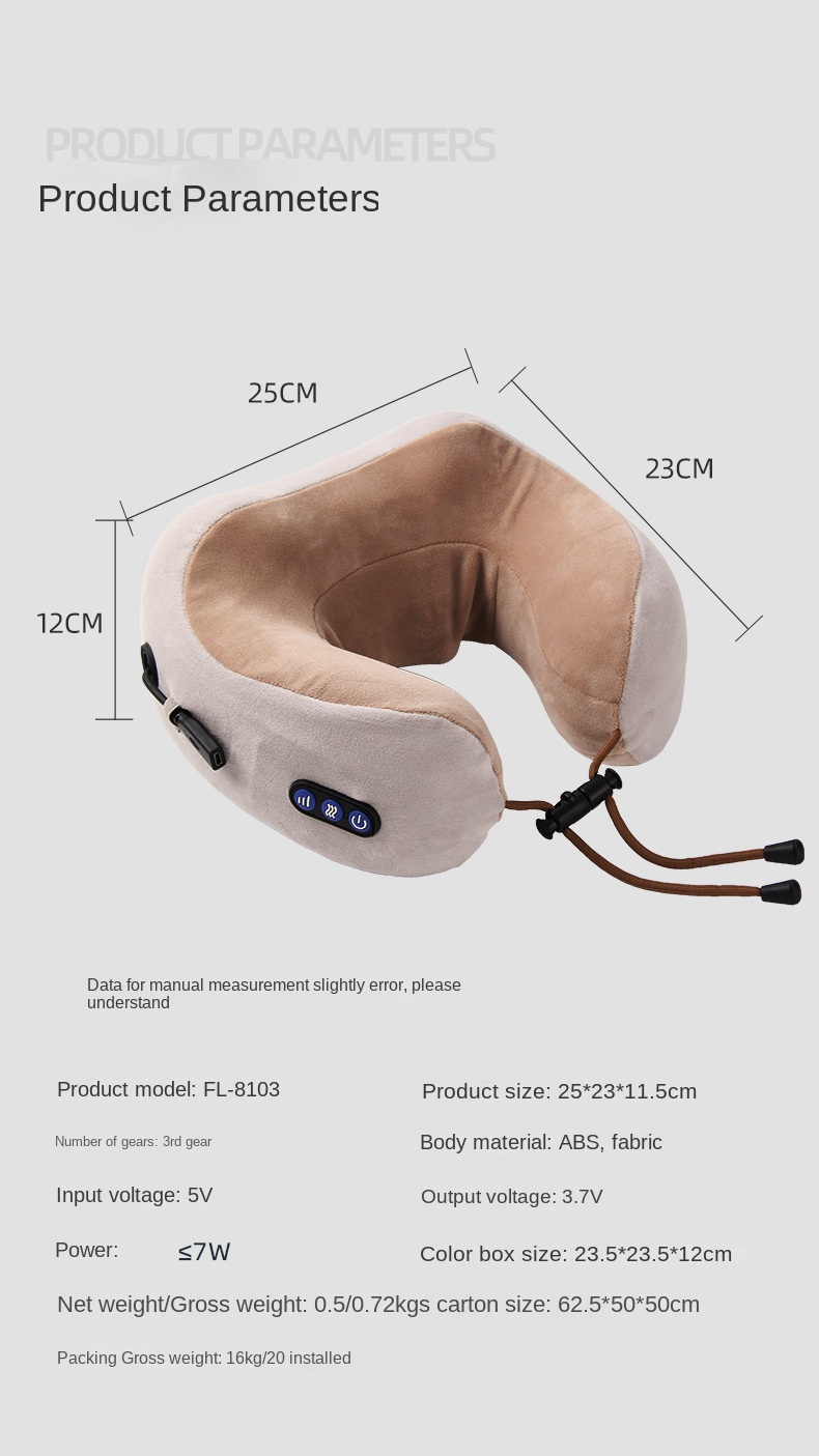 Multi-Functional Memory Foam Travel Neck Massager