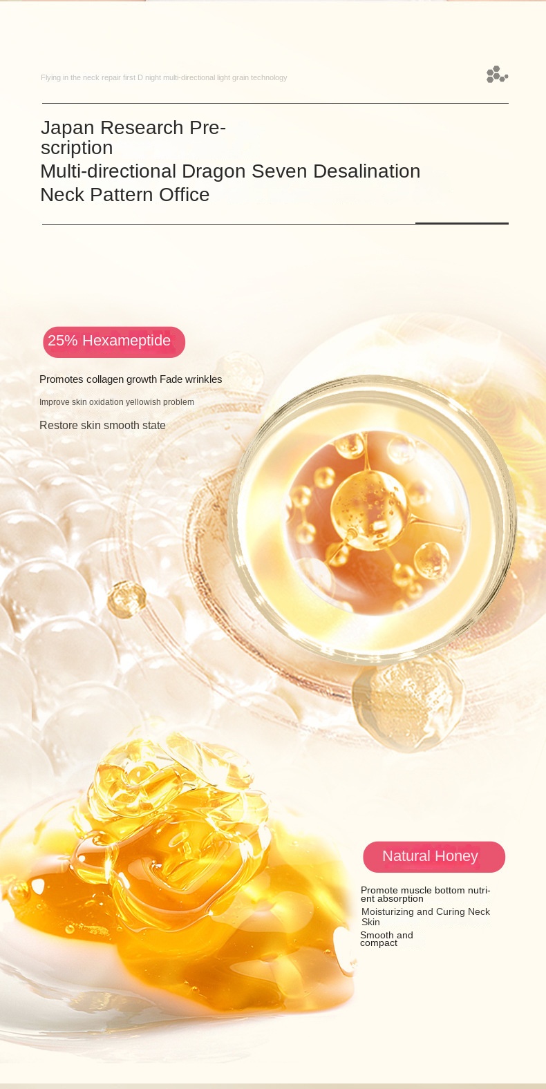 Snow Delight Honey Neck Cream with Dual Rollers for Neck Line Smoothing and Firming