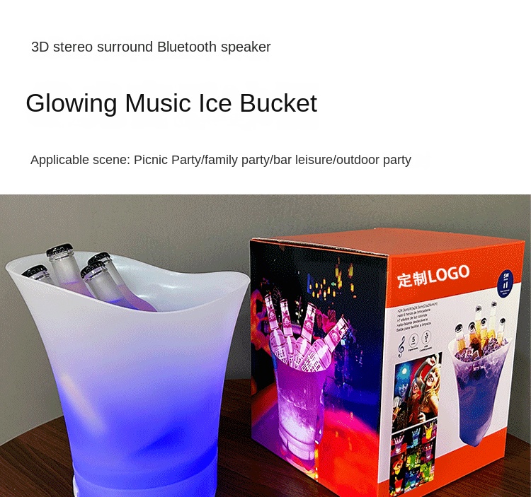 Portable LED Bluetooth Lighted Cooler Speaker