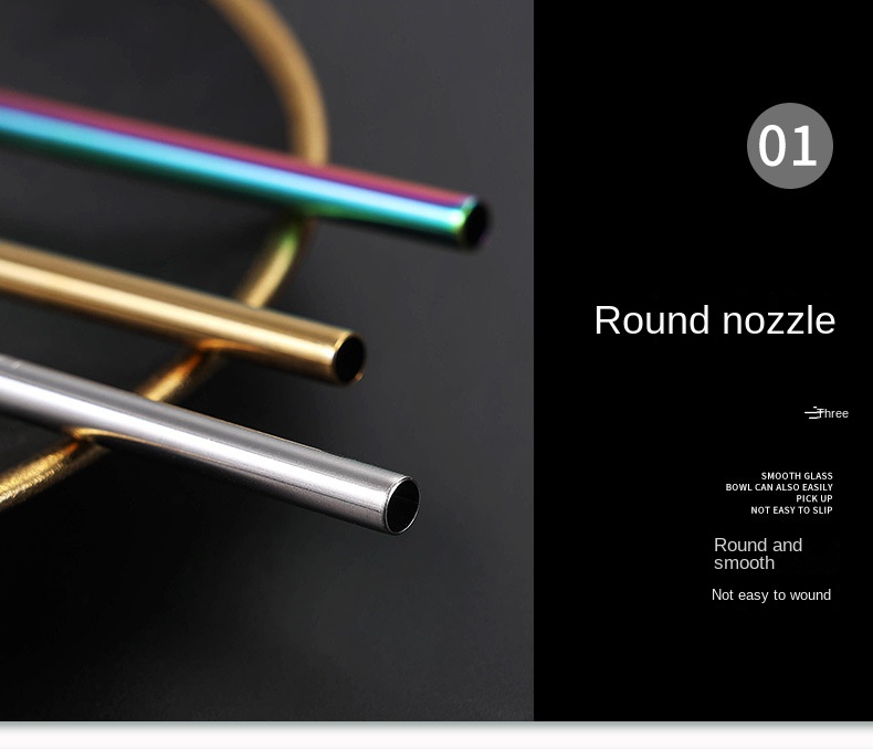 Portable 304 Stainless Steel Straw Set