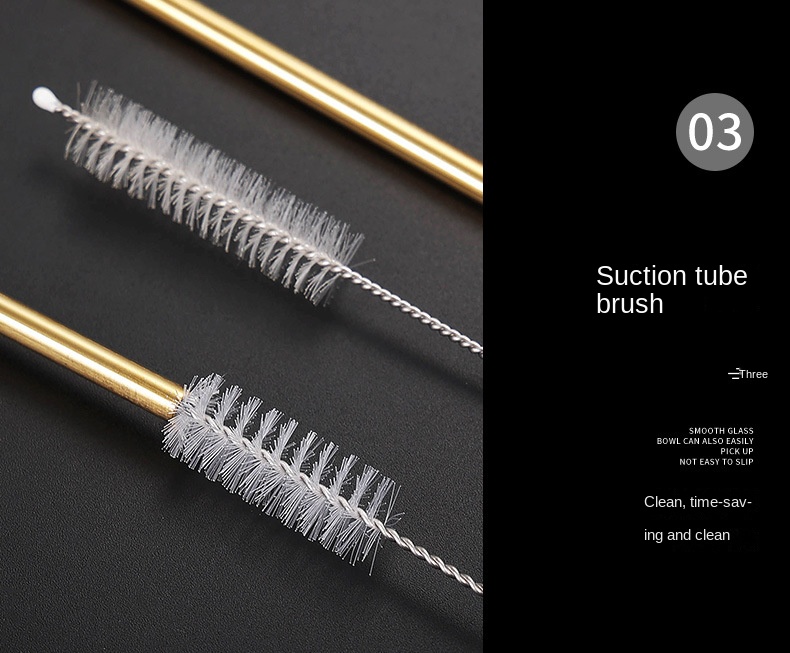 Portable 304 Stainless Steel Straw Set