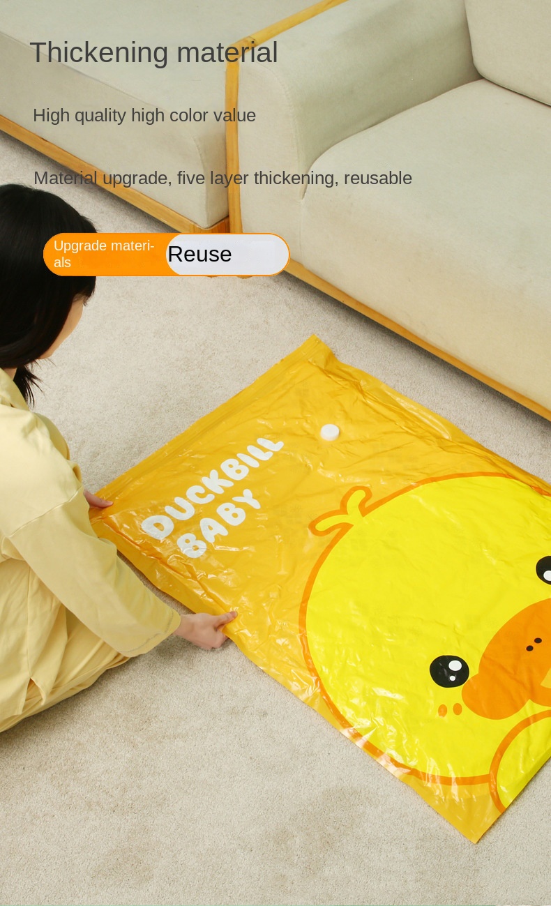 Household Cartoon Duck Vacuum Compression Bags