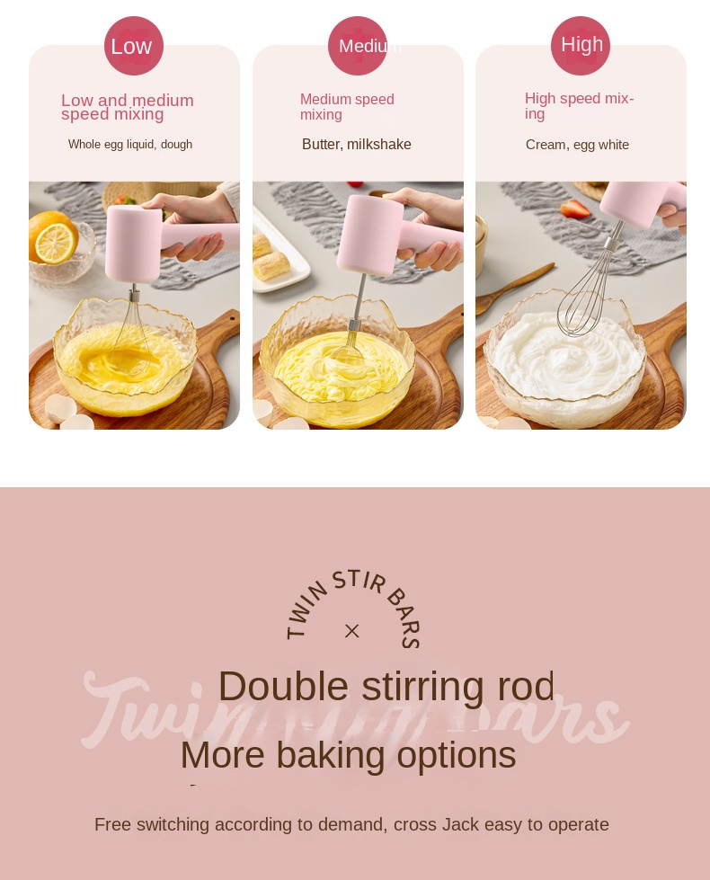 Portable Multifunctional Egg Beater